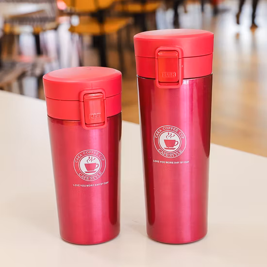 Tasse de voyage à café sous vide à Double paroi en acier inoxydable de 500ml à Double paroi moderne et Durable avec couvercle