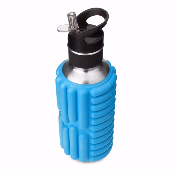Bouteille d'eau de sport en acier inoxydable à paroi simple de 750 ml avec revêtement en mousse