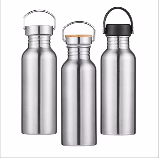 Bouteille de sports d'eau froide à paroi unique en acier inoxydable bon marché